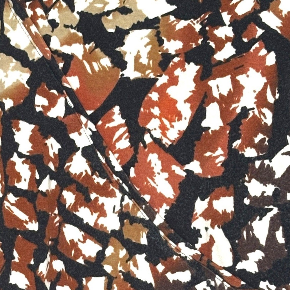 Ruby Rd Abstract Mosaic Faux Wrap Top XL 3/4 Sleeve Stretch Cotton Casual Boho - Picture 3 of 8